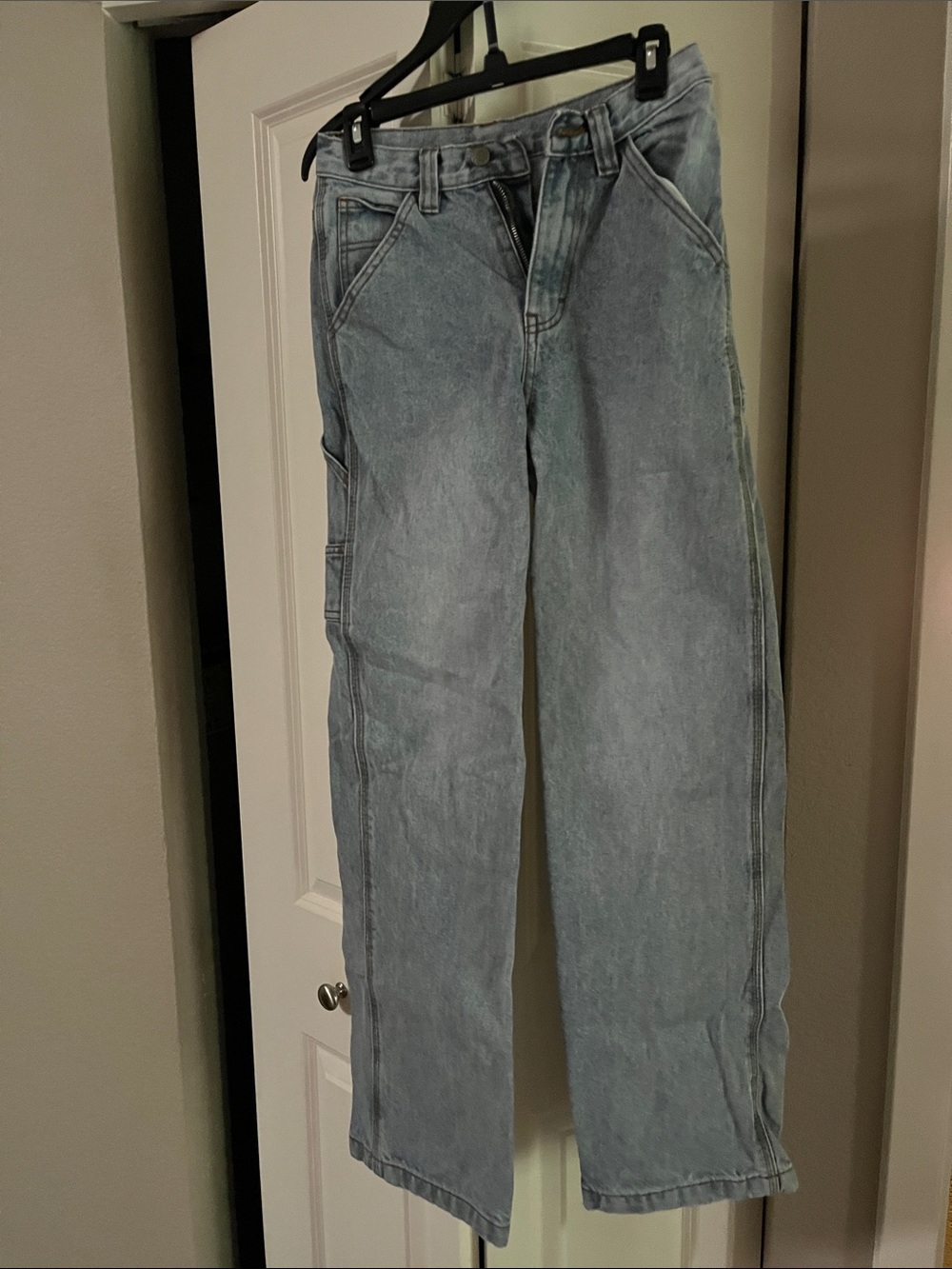 Women's Wide-Leg Light Blue Denim Jeans